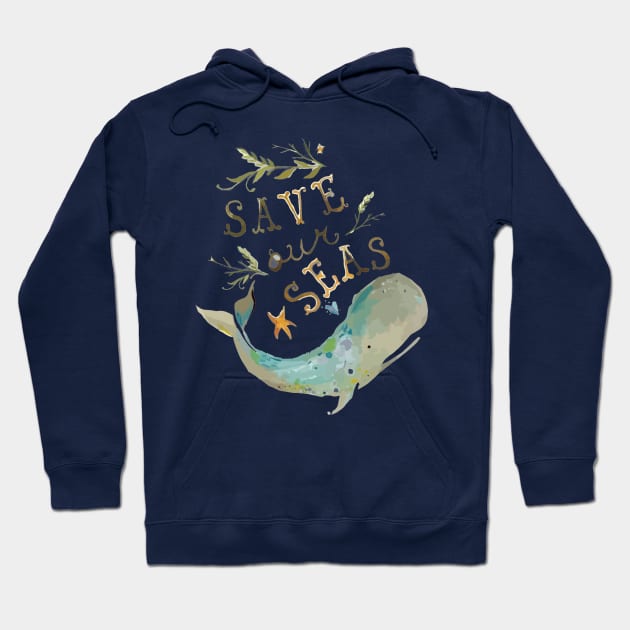 Save Our Seas Hoodie by Honu Art Studio